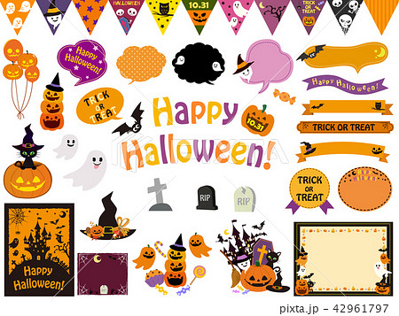 かわいいハロウィンのイラスト素材集 かわいいハロウィンのイラスト素材集 42961797