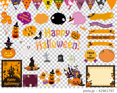 かわいいハロウィンのイラスト素材集 かわいいハロウィンのイラスト素材集 42961797