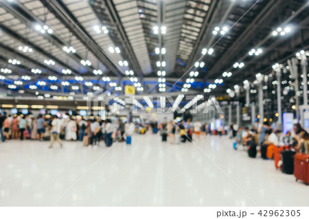 Abstract blur airport terminal and lounge interior Abstract blur airport terminal and lounge interior 42962305