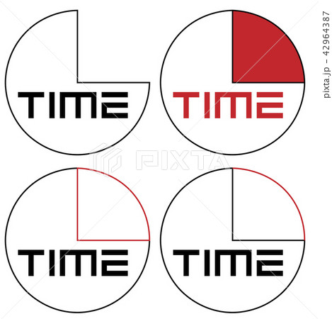 abstract clock with logo time minimalism logo 42964387