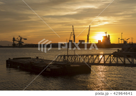 三池港　夕暮れ、 42964641