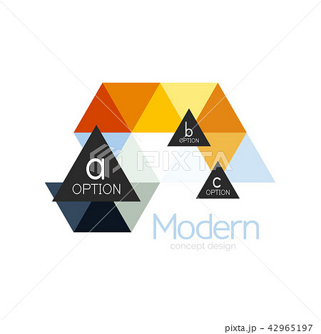Triangle shape design abstract business logo icon design. Company logotype branding emblem idea 42965197
