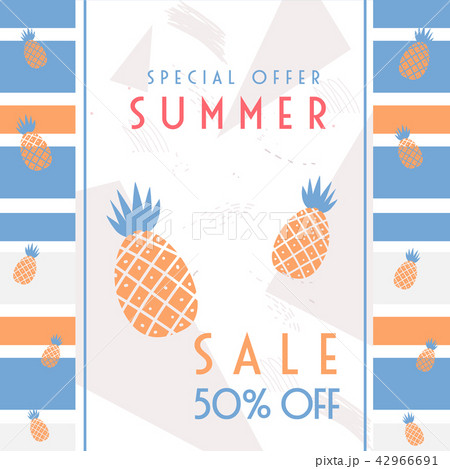 Summer sale banner vector illustration 42966691