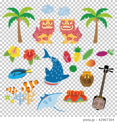 沖縄　観光　名物　素材イラスト 42967164