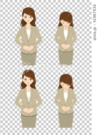 首页 插图 人物 男女 日本人 鞠躬的女性[动漫风格·系列] *pixta限定