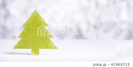 Merry Christmas word on green Christmas tree Merry Christmas word on green Christmas tree 42969553