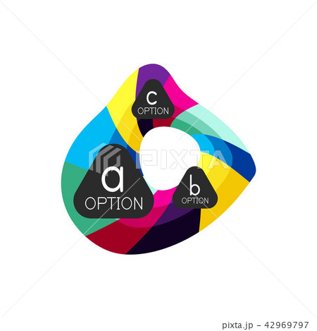 Abstract colorful geometric option infographics design template with sample abc options. Abstract 42969797