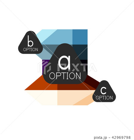 Abstract colorful geometric option infographics design template with sample abc options. Abstract Abstract colorful geometric option infographics design template with sample abc options. Abstract 42969798