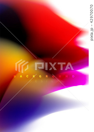 Holographic paint explosion design, fluid colors flow, colorful storm. Liquid mixing colours motion 42970070