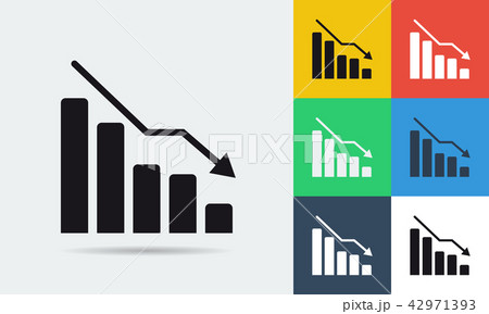 Vector icon of finance crisis Vector icon of finance crisis 42971393