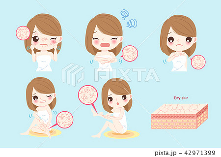 woman with dry skin concept 42971399