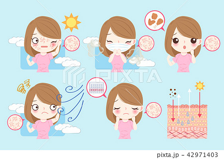 woman with dry skin concept 42971403