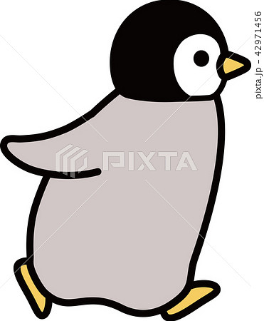 Emperor Penguin Children Walk Stock Illustration