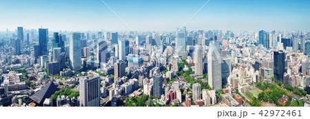 panoramic view to the Tokyo, Japan from air panoramic view to the Tokyo, Japan from air 42972461