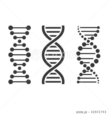 DNA Icons Set on White Background. Vector 42972743