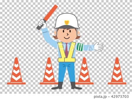 Female security guard induction work illustration 42973703