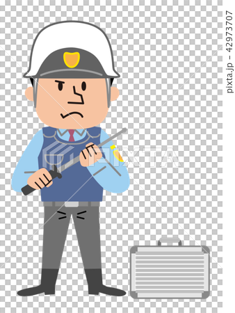 警備員　現金輸送業務　イラスト 42973707