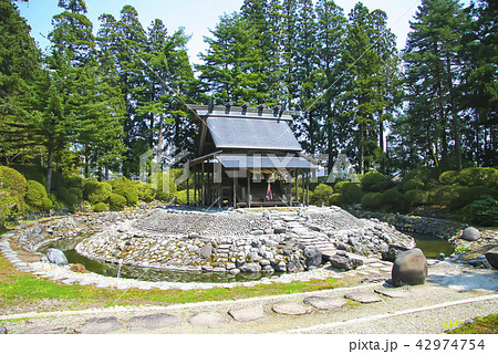 唐松神社 秋田県大仙市の写真素材