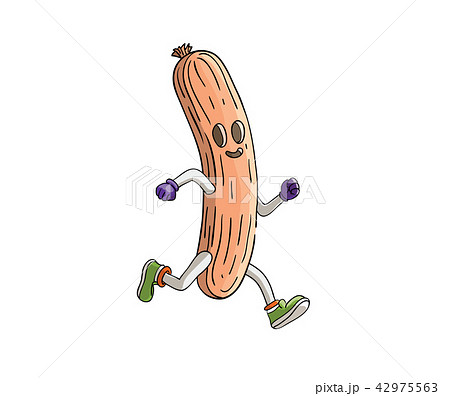 Sausage runner run on a marathon race 42975563