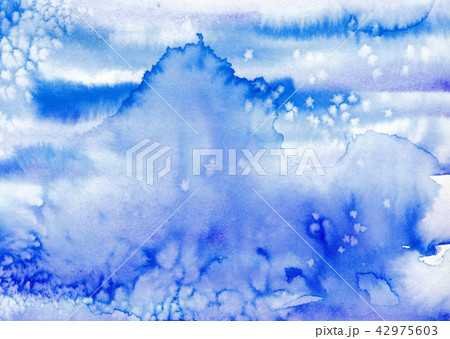 水彩  手描き  きれい にじみ   天空  (2) 42975603