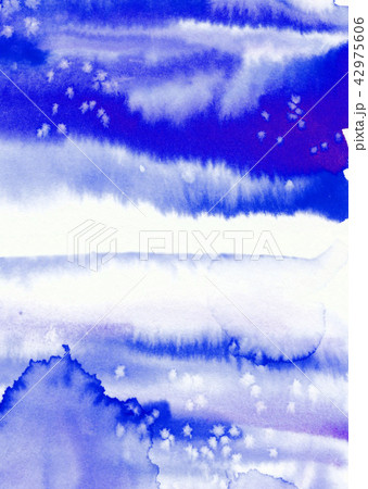 水彩  手描き  きれい  雲海  神秘（3） 42975606