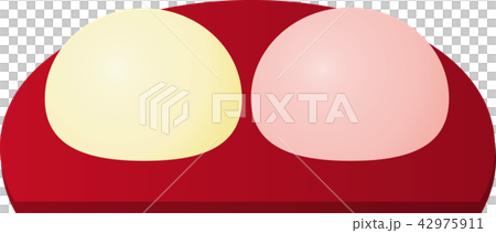 　Red and white manju 42975911