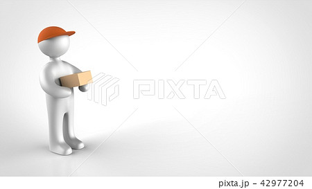 配達員　右コピースペース 42977204