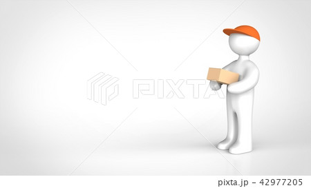 配達員　左コピースペース 42977205