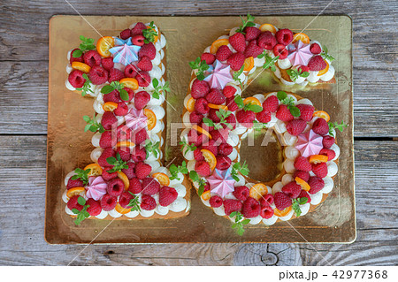 homemade cake in the form of the number sixteen homemade cake in the form of the number sixteen 42977368