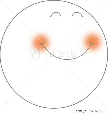 吹き出し 丸 スマイル アイコンー右向き 笑顔 育児 教育 保育 園 ほのぼののイラスト素材 42978608 Pixta