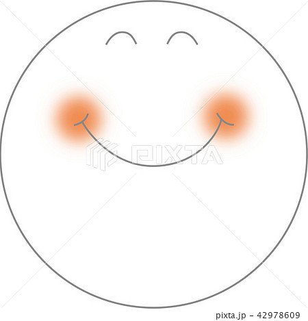 円 丸 スマイルアイコンー上向き 吹き出しー笑顔 子供 Pngのイラスト素材
