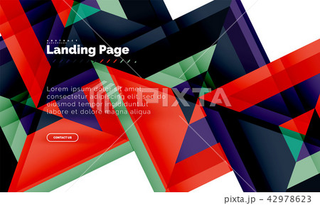 Square shape geometric abstract background, landing page web design template Square shape geometric abstract background, landing page web design template 42978623