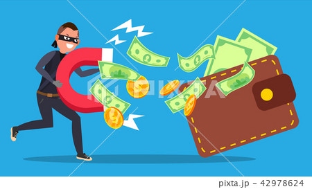 Phishing Money Concept Vector. Cyber Banking Account Attack. Spoofing. Cartoon Illustration Phishing Money Concept Vector. Cyber Banking Account Attack. Spoofing. Cartoon Illustration 42978624