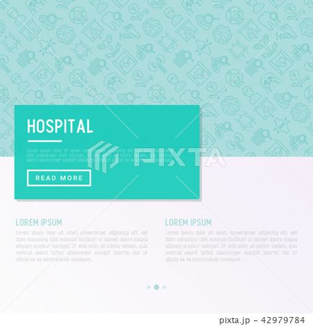 Hospital concept with thin line icons 42979784