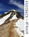 残雪の唐松岳 42981054
