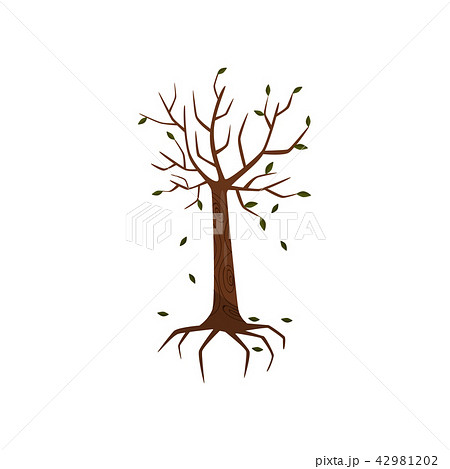 Dead Tree Symblol Of Environmental Pollution Stock Illustration