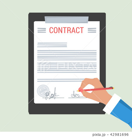 Concept Hand signs contract 42981696