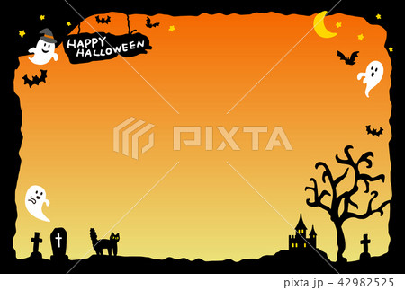 ハロウィン　フレーム素材 42982525