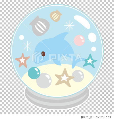 Dolphin S Snow Globe Stock Illustration