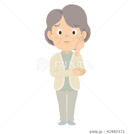 おばあちゃん　お婆さん　高齢者　女性　イラスト 42983371