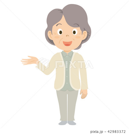 おばあちゃん　お婆さん　高齢者　女性　イラスト 42983372