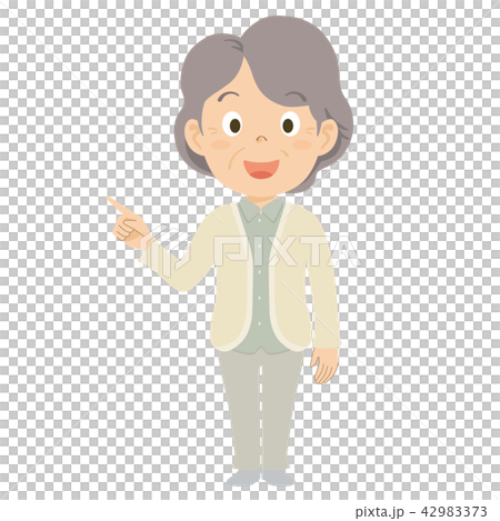 Granny old lady elderly female illustration 42983373