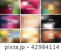 Gradient pattern set collection background with text. Summer concept design. Vector illustration 42984114