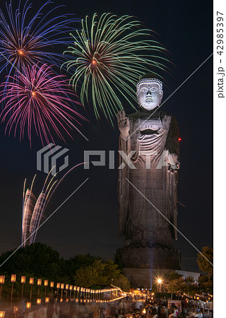 牛久大仏万燈会 花火 牛久大仏万燈会 花火 42985397