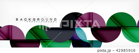 Modern geometrical abstract background - circles. Business or technology presentation design 42985916