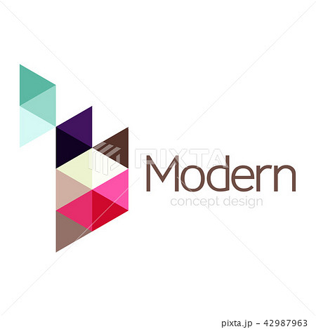 Triangle shape design abstract business logo icon design. Company logotype branding emblem idea 42987963