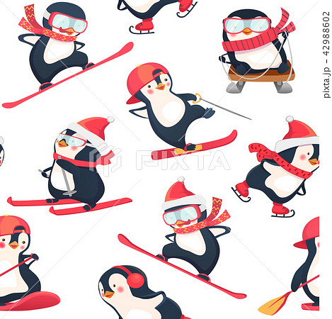 seamless pattern with penguins seamless pattern with penguins 42988602