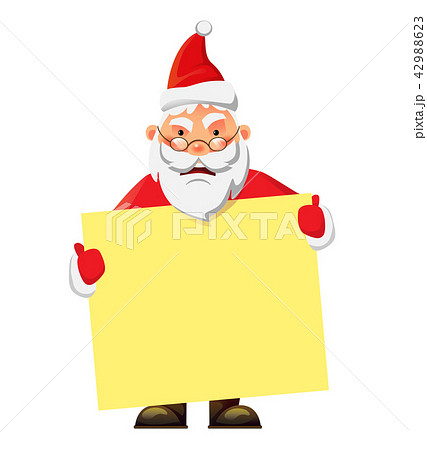 Santa Claus holding poster Santa Claus holding poster 42988623