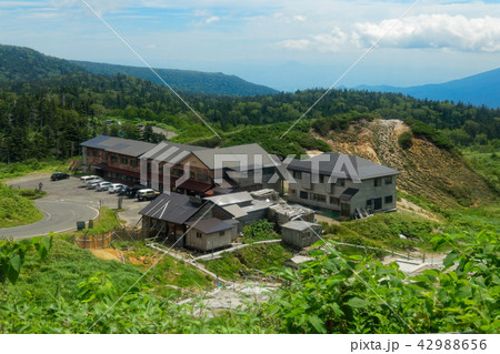 八幡平山頂付近より藤七温泉方面を望む　岩手県八幡平市 42988656