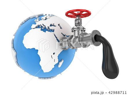 Oil Valve with World Map 42988711